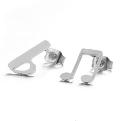 Surgical steel notation earrings