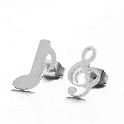 Surgical steel notation earrings