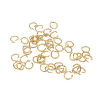 Spojovací kroužek otevřený zlatá galvanizace 5 x 0,7mm z chirurgické oceli