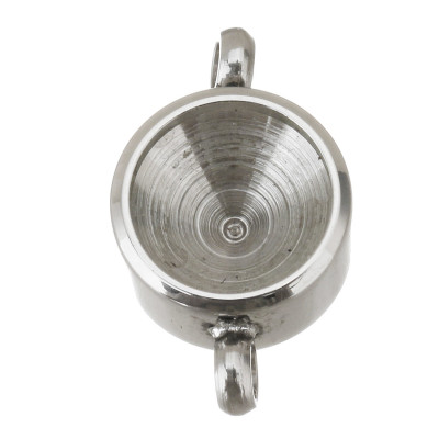 Round bowl connector made of surgical steel 6 or 8mm