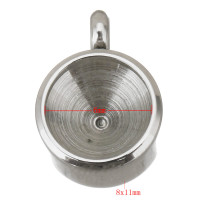 Round bed pendant made of surgical steel 8mm