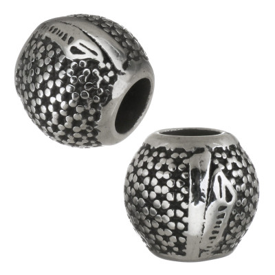 Bead with fine texture grid surgical steel