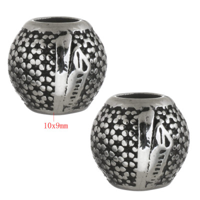 Bead with fine texture grid surgical steel