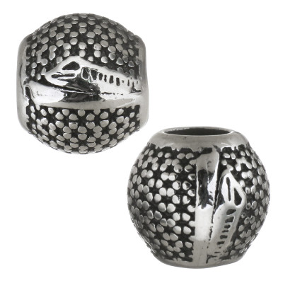 Bead with fine texture grid surgical steel