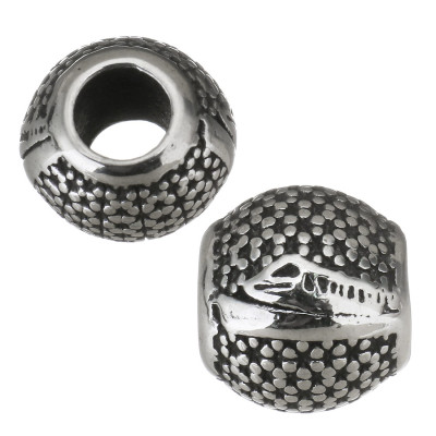 Bead with fine texture grid surgical steel