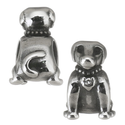Bead doggy with surgical steel collar