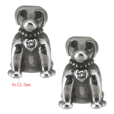 Bead doggy with surgical steel collar