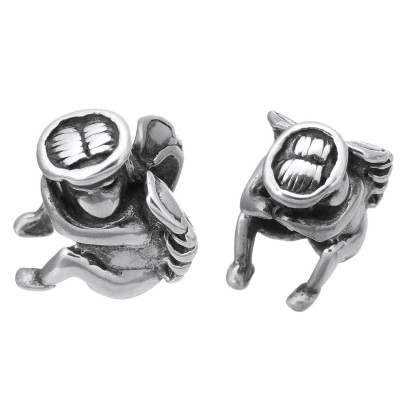 Bead with a large thread sitting angel surgical steel