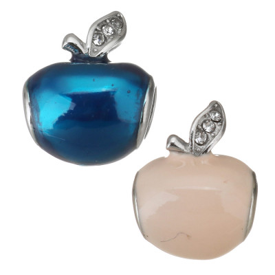 Pink apple bead from surgical steel