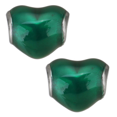 Korálek emailové srdce z chirurgické oceli 316 výběr z mnoha variant