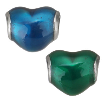 Red heart bead made of surgical steel