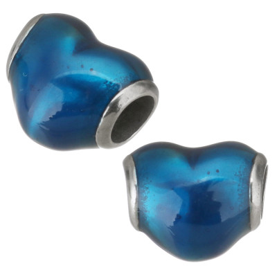 Red heart bead made of surgical steel