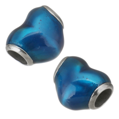 Red heart bead made of surgical steel