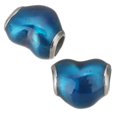 Red heart bead made of surgical steel