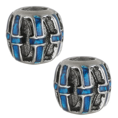 Korálek s barevnou mřížkou výběr ze čtyř variant chirurgická ocel