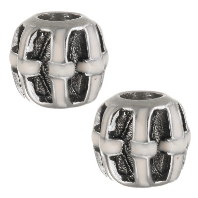 Bead with color grid selection of three surgical steel variants