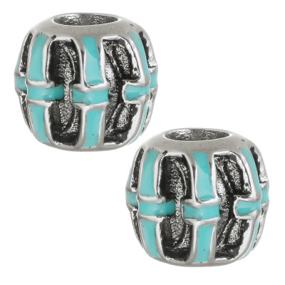 Bead with color grid selection of three surgical steel variants