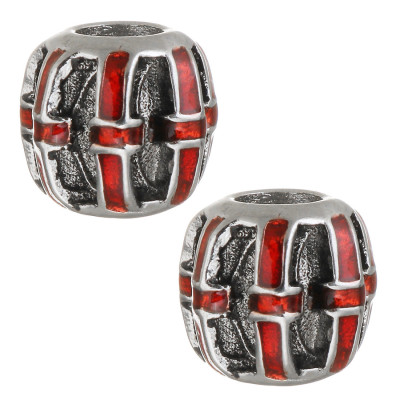 Bead with color grid selection of three surgical steel variants