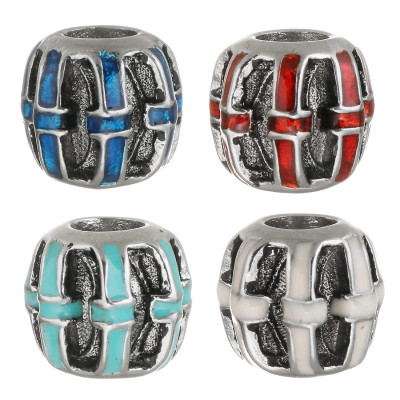 Bead with color grid selection of three surgical steel variants