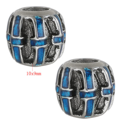 Bead with color grid selection of three surgical steel variants