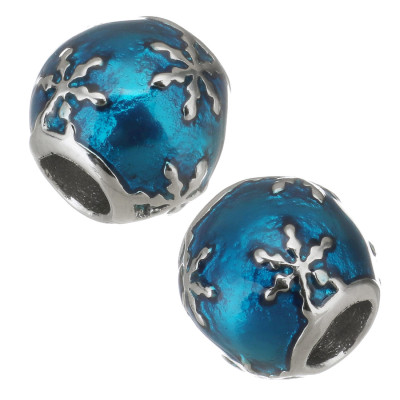 Bead with flake selection of three color surgical steel variants