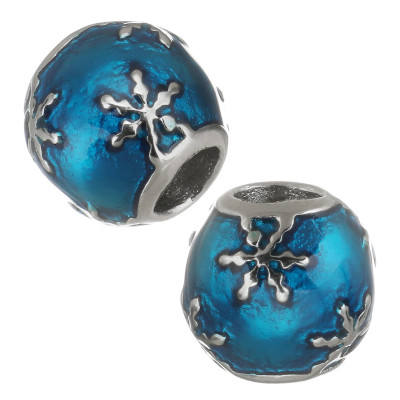 Bead with flake selection of three color surgical steel variants