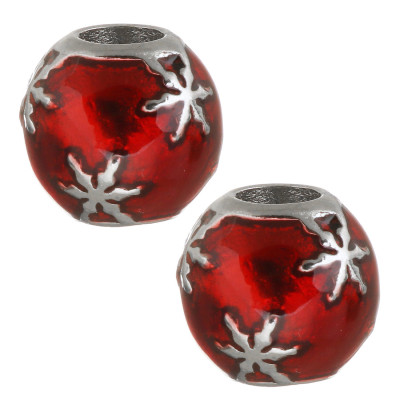 Bead with flake selection of three color surgical steel variants