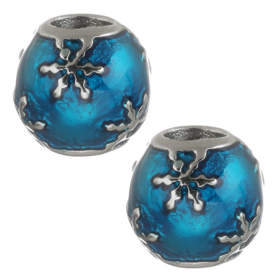 Bead with flake selection of three color surgical steel variants