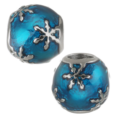 Bead with flake selection of three color surgical steel variants