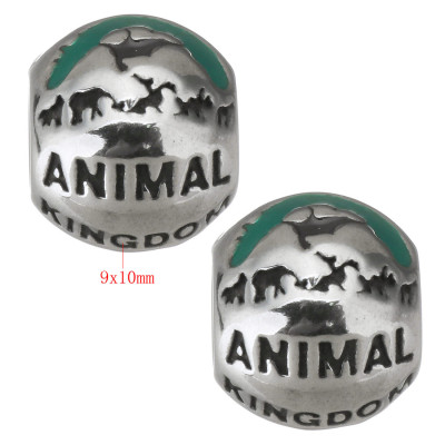 Animal Kingdom large bead made of surgical steel