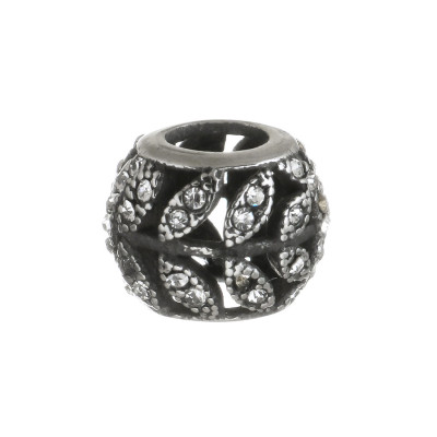 Korálek s lístečky osázené šatony Crystal chirurgická ocel