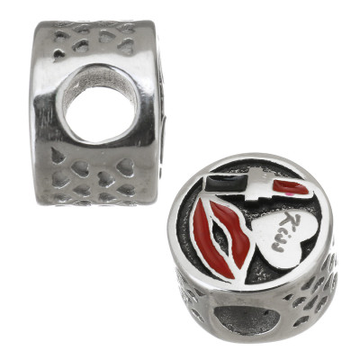 Surgical steel large bead