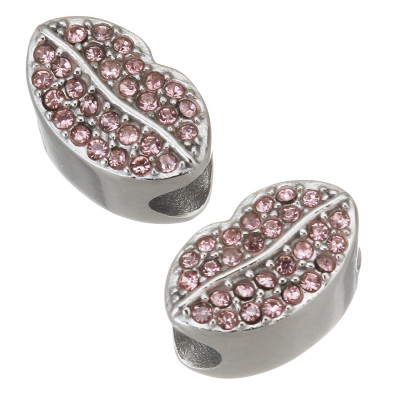 Bead lips in two color versions surgical steel