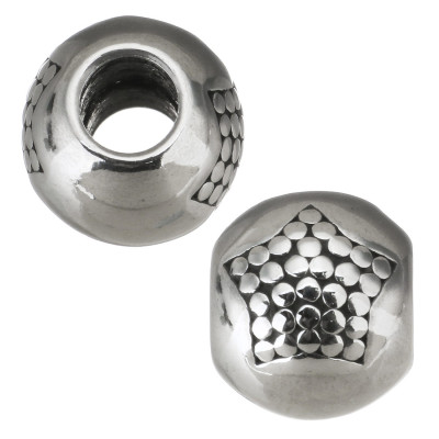 Large bead decorated with surgical steel star