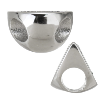 Melon bead with rhinestones made of surgical steel