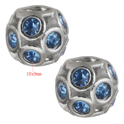 Bead with rhinestones offer of three surgical steel variants