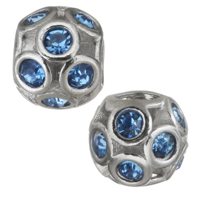 Bead with rhinestones offer of three surgical steel variants