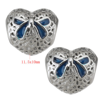 Heart with red bow from surgical steel