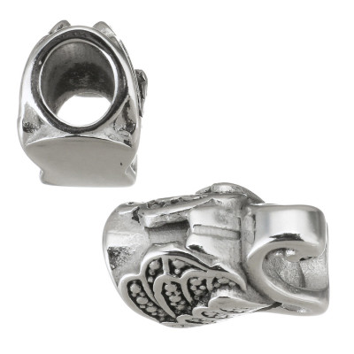 Bead with large thread swan surgical steel