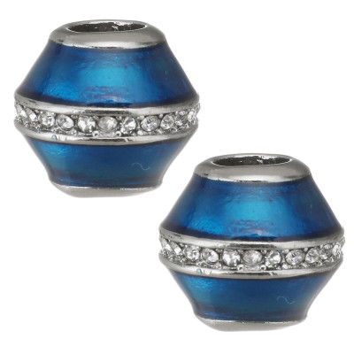 Korálek s páskem šatonů Crystal uprostřed chirurgická ocel