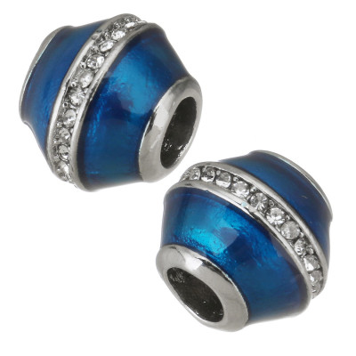 Korálek s páskem šatonů Crystal uprostřed chirurgická ocel