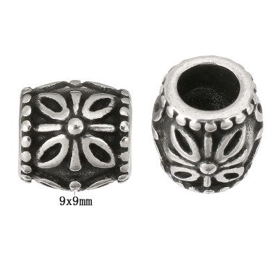 Surgical steel large bead