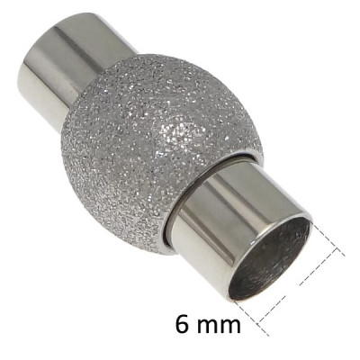 Magnetické zapínání s diamantovou kuličkou 6mm z chirurgické oceli