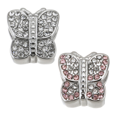 Bead bow tie in two color combinations of surgical steel