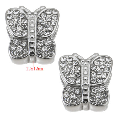 Bead bow tie in two color combinations of surgical steel