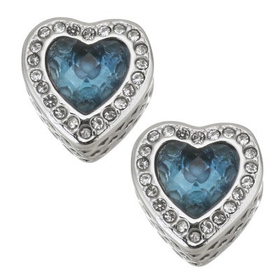 Heart bead in many color combinations surgical steel