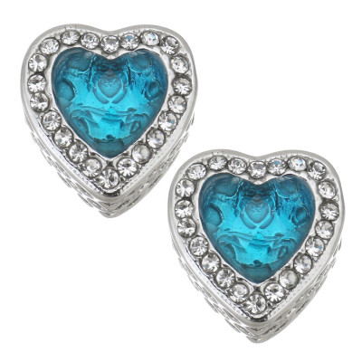 Korálek srdíčko v mnoha barevných kombinacích chirurgická ocel