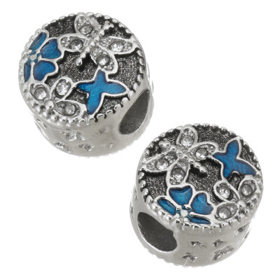 Dragonfly bead made of surgical steel