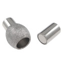 Magnetic fastening with diamond ball in 4 size diameters from surgical steel