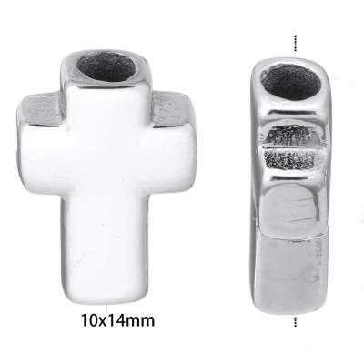 Bead with a small thread cross surgical steel 4 color variants